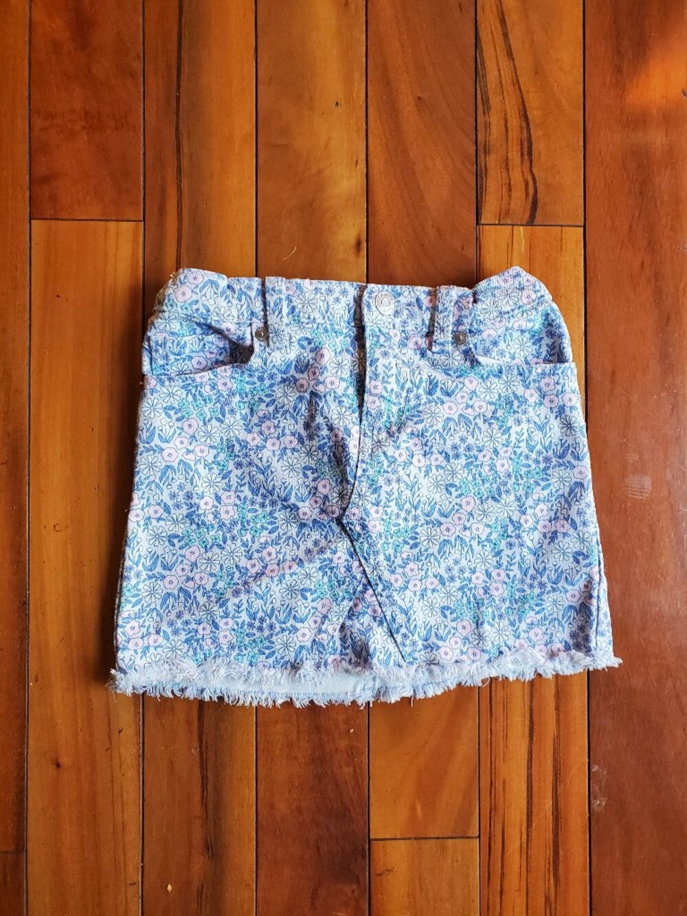 Girl's Floral Denim skirt